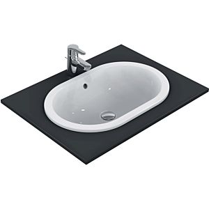 Ideal Standard Connect lavabo E504901 ovale, sans trou de robinetterie, avec trop - plein, 62 x 41 cm, blanc
