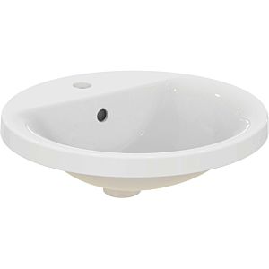 Ideal Standard Connect Einbau Waschtisch E504201 48 cm, weiß, mit Hahnloch und Überlauf