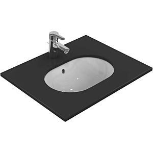 Ideal Standard Connect Unterbau Waschtisch E504601 48 x 35 cm, weiss, oval,ohne Hahnloch,mit Überlauf