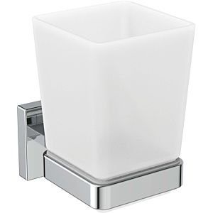 Ideal Standard IOM Cube glass holder E2204AA Satin glass, with mounting kit, chrome-plated