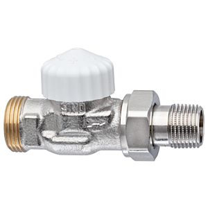 Heimeier V-exact II thermostatic valve body 3720-02.000 R 2000 / 2xG 3/4 AG, straight, nickel-plated gunmetal