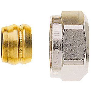 Heimeier compression fitting 3831-18.351 G 3/4, nickel-plated brass, for CU/steel pipe, Ø 18mm