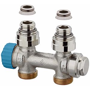 Heimeier Multilux single-pipe valve system 3854-02.000 Rp 2000 / 2, 2000 , nickel-plated gunmetal