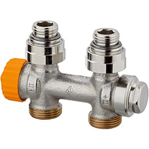 Heimeier Multilux Eclipse thermostatic valve 3865-02.000 Rp 2000 / 2, 2000 , for two-pipe system, gunmetal nickel-plated