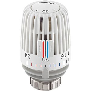 Heimeier K thermostatic head 6000-00.600 clips / temperature value setting scale, white, standard