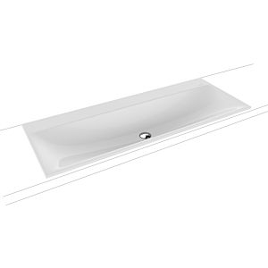 Kaldewei Silenio built-in washbasin 907906313001 3039, 120 x 46 cm, white pearl effect, without overflow, without tap hole