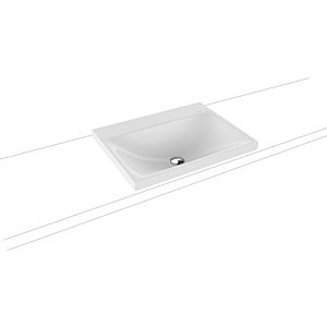 Kaldewei Silenio washbasin 903906313001 3040, 60 x 46 x 4 cm, white pearl effect, without overflow, without tap hole
