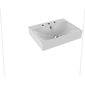 Kaldewei Silenio wall-mounted washbasin 904306033199 3044, 60 x 46 x 12 cm, manhattan pearl effect, with overflow, 3 tap holes