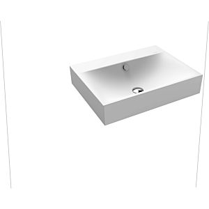 Kaldewei Silenio wall-mounted washbasin 904306003711 3044, 60 x 46 x 12 cm, alpine white matt, pearl effect, with overflow, without tap hole