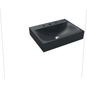 Kaldewei Silenio wall-mounted washbasin 904306003715 3044, 60 x 46 x 12 cm, catania gray matt, pearl effect, with overflow, without tap hole