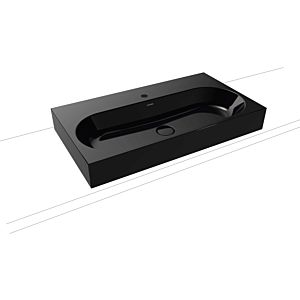 Kaldewei Centro washbasin 903106013701 3058, 90x50x12cm, black pearl effect, without overflow, 2000 tap hole