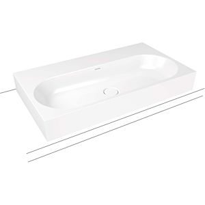 Kaldewei Centro washbasin 903106013715 3058, 90x50x12cm, catania gray matt pearl effect, without overflow, 2000 tap hole