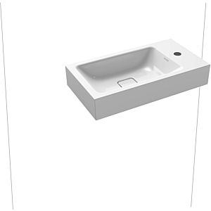 Kaldewei Cono Cloakroom basin 908006013001 55x30cm, without overflow, 2000 tap hole on the right, white pearl effect