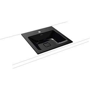 Kaldewei Cono built-in washbasin 908206013701 3075, 50x50cm, black pearl effect, without overflow, 2000 tap hole