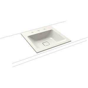 Kaldewei Cono built-in washbasin 908206033231 3075, 50x50cm, pergamon pearl effect, without overflow, 3 tap holes