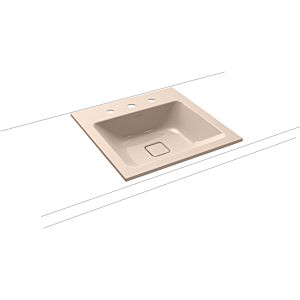 Kaldewei Cono built-in washbasin 908206033030 3075, 50x50cm, Bahama beige pearl effect, without overflow, 3 tap holes