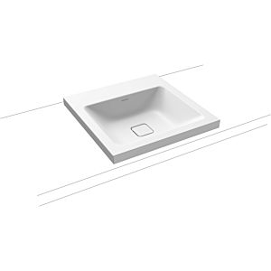 Kaldewei Cono washbasin 908306003711 50x50cm, without overflow, without tap hole, alpine white matt pearl effect