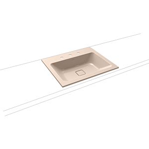 Kaldewei Cono built-in washbasin 901606033030 3080, 60x50cm, bahama beige pearl effect, without overflow, 3 tap holes