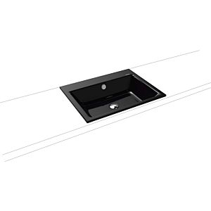 Kaldewei Puro built-in washbasin 900106003701 3151, 60x46cm, black pearl effect, with overflow, without tap hole