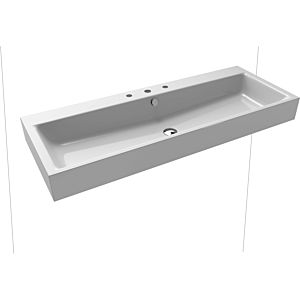 Kaldewei Puro wall-mounted washbasin 906806033199 3167, 120x46cm, manhattan pearl effect, with overflow, 3 tap holes