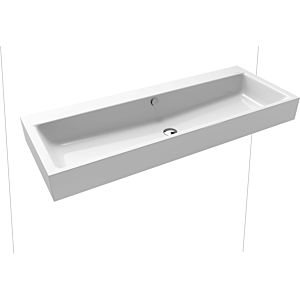 Kaldewei Puro wall-mounted washbasin 906806003001 3167, 120x46cm, white pearl effect, with overflow, without tap hole