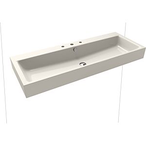 Kaldewei Puro wall-mounted washbasin 906806033231 3167, 120x46cm, pergamon pearl effect, with overflow, 3 tap holes