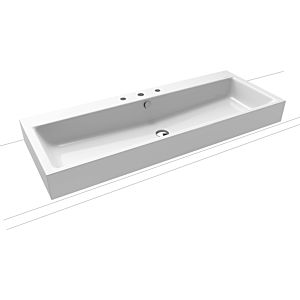 Kaldewei Puro washbasin 907006033001 120x46x12cm, with overflow, 3 tap holes, white pearl effect