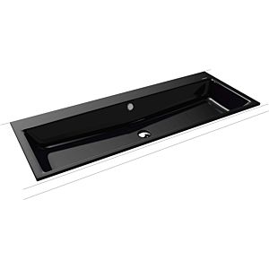 Kaldewei Puro washbasin 907106003701 120x46x1.4cm, with overflow, without tap hole, black pearl effect