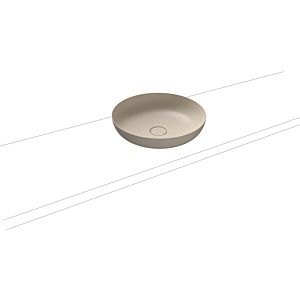 Kaldewei Miena washbasin bowl 909306003661 3180, Ø 45 cm, warm beige 20, pearl effect, without overflow, without tap hole, sound insulation