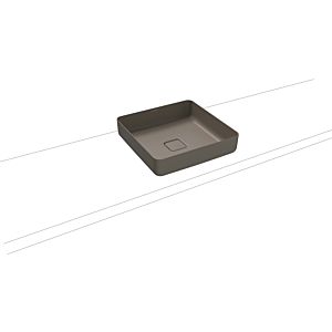 Kaldewei Miena washbasin bowl 909506003671 3184, 40 x 40 cm, warm gray 60, without overflow, without tap hole, sound insulation
