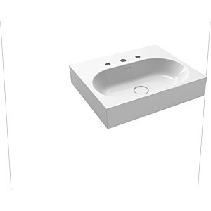 Kaldewei Centro wall-mounted washbasin 903406163001 3061, 60x50cm, rotary knob, white pearl effect, without overflow, 2000 tap hole