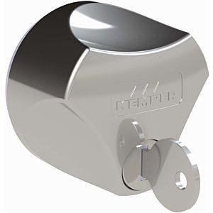 Kemper Frosti control handle 5750200300, shiny chrome-plated, keyed alike, lockable, with key