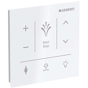 Geberit AquaClean wall control panel 147041SI1 for surface mounting, surface glass/color white