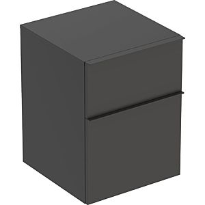 Geberit iCon side cabinet 502315JK1 45x60x47.6cm, 2 drawers, matt lava / matt lava
