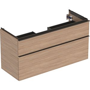 Geberit iCon vanity unit 502306JH1 118.4x61.5x47.6cm, 2 drawers, oak / handle lava matt