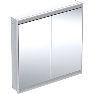 Geberit One Spiegelschrank 505803002 90 x 90 x 15cm, weiß/Aluminium pulverbeschichtet, mit ComfortLight, 2 Türen