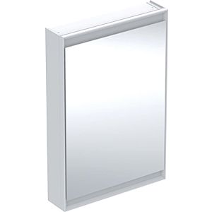 Geberit One Spiegelschrank 505811002 60x90x15cm, mit ComfortLight, 1 Tür, Anschlag rechts, weiß/Aluminium pulverbeschichtet