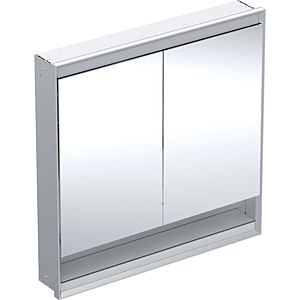 Geberit One mirror cabinet 505823001 90 x 90 x 15cm, anodised aluminium, with niche and ComfortLight, 801 doors