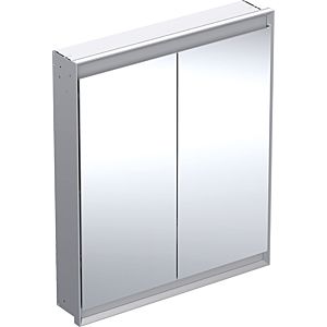 Geberit One mirror cabinet 505802001 75 x 90 x 15 cm, anodised aluminium, with ComfortLight, 801 doors
