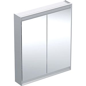 Geberit One Spiegelschrank 505812001 75 x 90 x 15 cm, Aluminium eloxiert, mit ComfortLight, 2 Türen