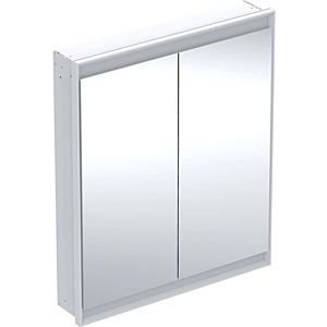Geberit One Spiegelschrank 505802002 75 x 90 x 15 cm, weiß/Aluminium pulverbeschichtet, mit ComfortLight, 2 Türen