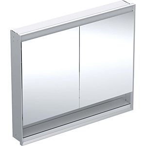 Geberit One mirror cabinet 505824001 105 x 90 x 15 cm, anodised aluminium, with niche and ComfortLight, 801 doors