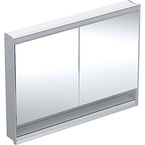 Geberit One Spiegelschrank 505825001 120 x 90 x 15 cm, Aluminium eloxiert, mit Nische und ComfortLight, 2 Türen