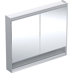 Geberit One Spiegelschrank 505834001 105 x 90 x 15 cm, Aluminium eloxiert, mit Nische und ComfortLight, 2 Türen