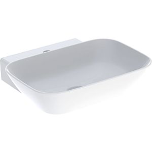 Geberit One vasque à poser 505041016 50cm, forme de cuvette, sans trop-plein, blanc KeraTect, trou pour robinet central