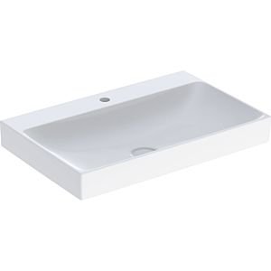 Geberit One lavabo 505020012 75 cm, trou central pour robinet, sans trop-plein, blanc KeraTect