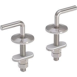 Geberit hinge set 598051000 attachment from below, stainless steel, for toilet seat