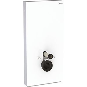 Geberit Monolith Compact WC module 131222SI5 Height 101 cm, with white connection piece, white glass