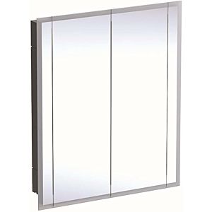 Geberit One built-in bathroom mirror cabinet  500493001 85x100x16 cm, LED, 2 doors, melamine / brushed aluminum