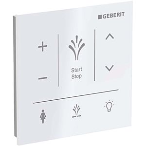 Geberit AquaClean wall control panel 147041SI1 for surface mounting, surface glass/color white
